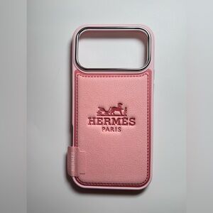 Pink Leather 17 pro max Phone Case